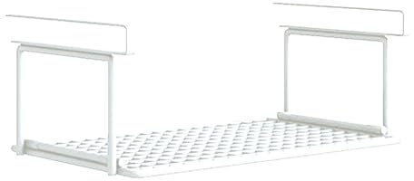 Zapatero multicapa – Organizador de cesta de almacenamiento para estante inferior | Estante de almacenamiento ajustable | Para colgar debajo del armario | Estantes de almacenamiento adicionales