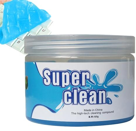 Gel per la pulizia 'auto, mastice per pulizia auto, 160 g, gel per dettagli interni auto, cruscotto, ventilazione, volante, console di pulizia, detergente per prese d'aria
