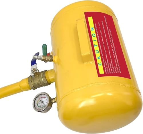 XYJBHB Reifenfüller Booster Schockfüller 20L (5 Gallonen) | mit Glycerinmanometer & 8 Bar - Stahl Luftkanone für LKW und PKW Reifen - Air Booster Befüllhilfe