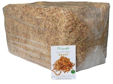 Ortisgreen Sfagno Cileno di Qualità Premium da 5Kg Completamente Naturale e Biodegradabile. Substrato Ideale per Orchidee, Bonsai e Giardini Verticali.
