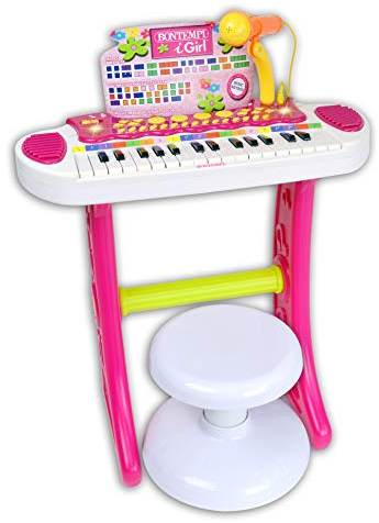 Bontempi- Tastiera, Colore Multicolore, 13 3672