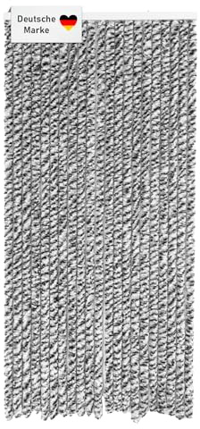 Unbekannt Flauschvorhang Chenille Anthrazit Insektenschutzvorhang 200 x 90 cm Wohnbereich Klassisch Modern, Luxury