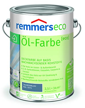 Remmers Dauerschutz-Farbe 3in1 [eco] taubenblau (RAL 5014), 2,5 Liter,für innen und außen, 3in1: Isoliergrund, Zwischen- und Schlussbeschichtung
