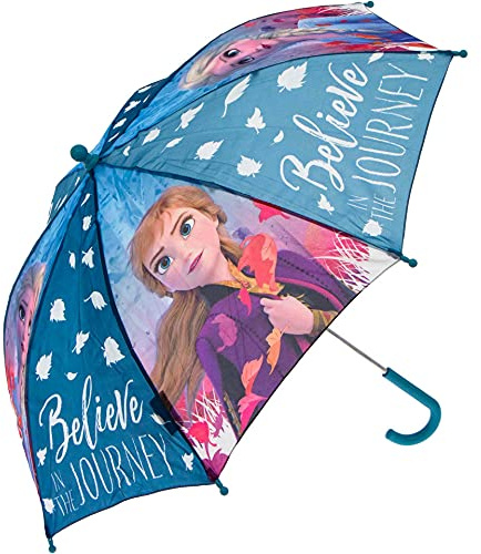 Disney Regenschirm automatik, 45 cm, Die Eiskönigin 2, Kinder-Regenschirm mit automatischer Öffnung. Druchmesser ca. 45cm, Kids Licensing KL82468