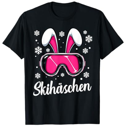 Skihäschen Skihaserl Skibrille Apres Ski Skifahren Skihasen T-Shirt