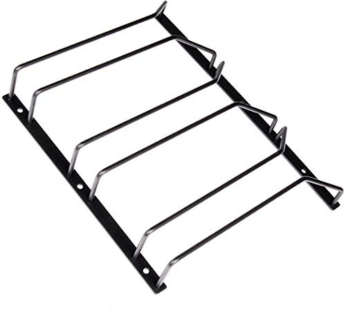 Dianoo Weinglasregal unter dem Schrank, schwarz, Stielglas-Regal, Draht-Hängeregal, Weinglashalter mit Schrauben, 24 cm, 3 Reihen