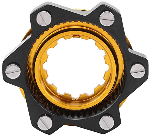 Fahrrad Scheibenbremsrotor Adapter 6-Loch Aluminium f¨¹r Mountainbike Bremsscheibe Hochleistungs Bremsrotor Schwarz Gold Fahrradzubeh?r