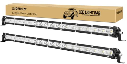RIGIDON 2 st ledstång offroad, 20 tum 50 cm 90 W 12 V 24 V enkel rad tunn barras ljus, Flood Spot Combo billampa traktor SUV ATV 4 x 4 offroad fordon, dimljus