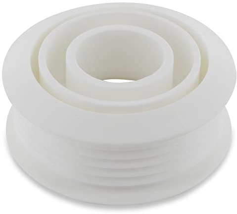 DL-pro Spülrohrverbinder WC Verbinder 28-44mm Kunststoffverbindung für den Toilettenanschluss mit 55mm Ø WC Spülrohr - Farbe schwarz