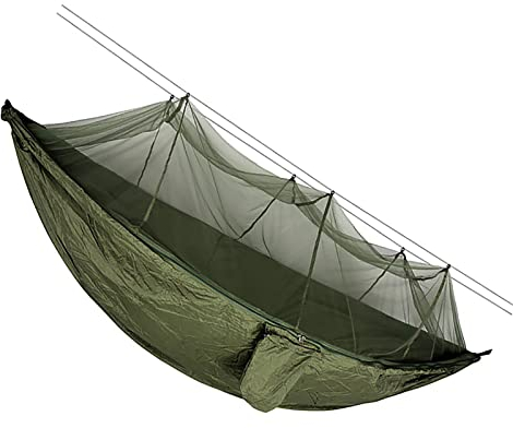 HäNgematte Moskitonetz Camping Outdoor AusrüStung Schnell Trocknende Fallschirm Zelt HäNgematte 250kg TragfäHigkeit