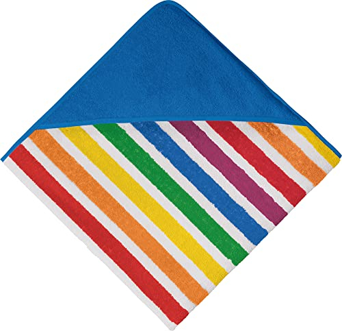 Erwin Müller Kinder-Kapuzenbadetuch, Kapuzenhandtuch Frottier bunt Größe 100x100 cm - saugstark, hautfreundlich, Streifen (weitere Größen)