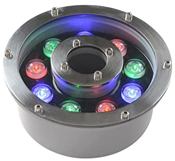 GUODDM Foco Empotrable para Exteriores - Luz LED Sumergible, Luz Subacuática para Iluminación De Estanque Impermeable IP68, Luz De Fuente De Anillo LED (Color : Green, Size : 12v 6w)
