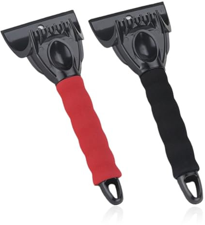 EBHO 2 Piezas Rascador Hielo Coche, Espátula De Hielo Profesional para Automóviles,Raspador De Hielo para Autos a Prueba De Arañazos, para Descongelar Parabrisas y Ventanas Laterales