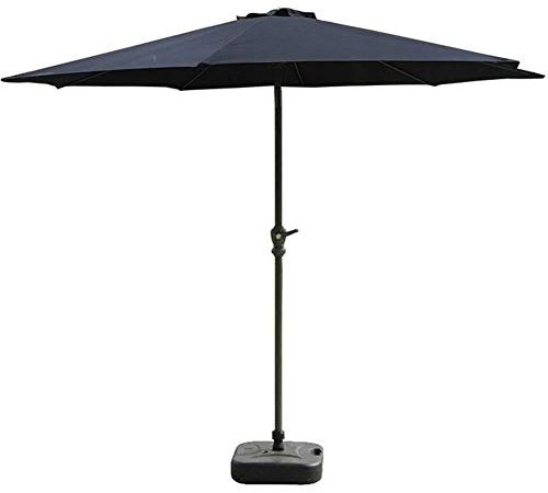 IFCXA Parasols – Parasol de patio noir de 2,7 m – Parapluies à manivelle et inclinable pour extérieur, jardin, terrasse, terrasse ou côté piscine (couleur : noir, taille : 270 cm), Noir , ? 9ft/270cm