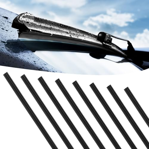 8 Stück Wischergummi Meterware, Scheibenwischer Universal,800mm Scheibenwischergummi Kompatibel Wischerblätter Vorne Ersatzgummi Zuschneidbare Wischergummi