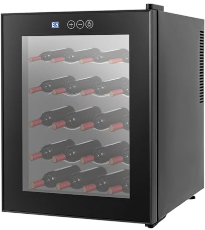 KKPLO Wine Cooler Refrigerator,Freestanding Wine Chiller with Digital Temperature Control,Black Wine Fridge for Red White Wine, Champagne, Beer