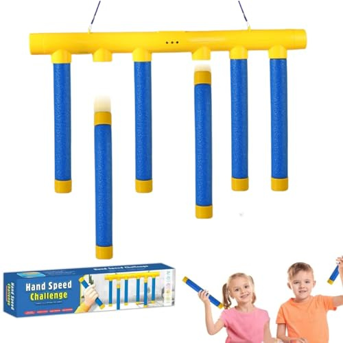 Ryfpdml Catching Sticks Game, Drop It Catch It Win It Reaction Game, Training Toys, Multi functional Falling Sticks Game, Toy for Kids & Adults, Birthday Party (D)