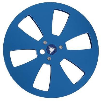1/4 7 Zoll Leere Tonbandspule, 6-Loch-offene Tonbandspule, Aluminiumlegierung, Aufnahmerolle zu Rolle für Studer Öffnungsmaschinenteile für die (Blue)