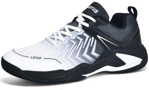 Hiuzylqx Zapatillas de bádminton para Hombre y Mujer, Moda Exteriores e Interiores, Antideslizantes, para Entrenamiento raquetbol, ​​Squash y Voleibol,D,45 EU