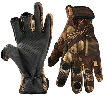Toddmomy 1paar Neopren Handschuhe Für Winter Finger Freilassung Radfahren Angeln Und Camping XL Camouflage