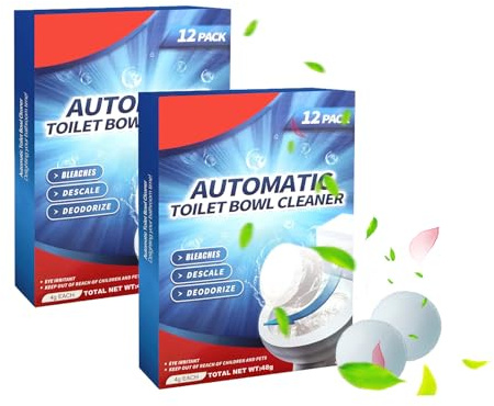 24 Stück Spülkasten Reiniger, Spülkasten Tabs,Wc Reiniger Tabs,Toilettentank-Entkalker, Wassertank-Entkalker-Reinigungstabletten, Sauber und Frisch, für Hartnäckigen Kalk und Urinkalk