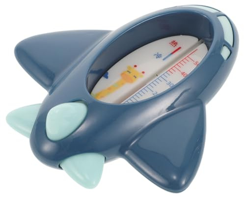 BESPORTBLE Termómetro de Agua para Bañera de Niña con Diseño de Avión Azul Pantalla Clara Seguro para Recién Nacidos y Uso Versátil el Hogar