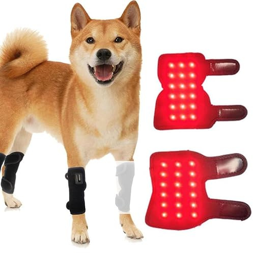 Pet Red Light Therapy Pad for Dogs and Cats, Wearable Heating Pad with Timer and Controller for Muscle Pain Relief, Includes Leg Bands