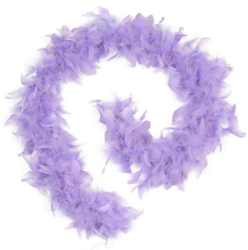 VRYNDH Ensemble d'accessoires boa en plumes pour femmes Boa en plumes Violet des années 1920 Vêtements pour femmes des années 1920 Violet en duveteuses