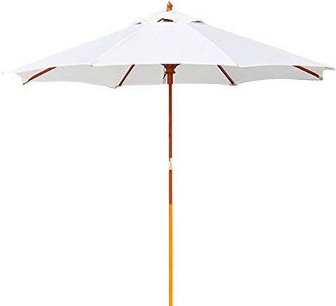 Parasol de Jardin, Parasol de terrasse de 2,7 m, parasols de Table de marché extérieur et Parasol avec Poteau en Bois pour terrasse, Jardin, Piscine, Plage