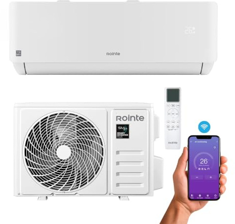 Rointe RX20 Split Aire acondicionado A+++ 3000 fg Refrigeración y Calefacción, 12000 BTU, WIFI, Bomba Calor, Clase A+++/A++, Deshumidificador, Refrigerante R32 [Clase de eficiencia energética A+++]
