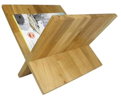 Zeitungsständer Eiche Massivholz X-Form Zeitungsablage Magazinständer