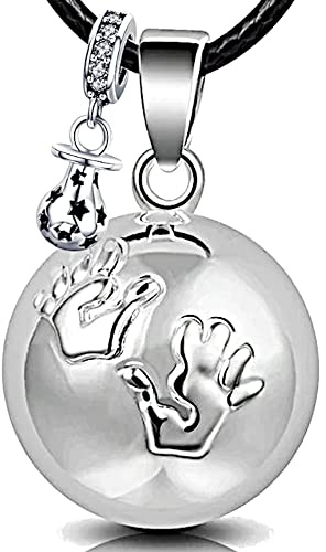 Bola de grossesse avec Cordon et Grelot Collier pour Femme Enceinte clochette Pendentif harmony ball “Appeleur d’anges ” Bijou musicale Carillon Boule pour Maternité Cadeau