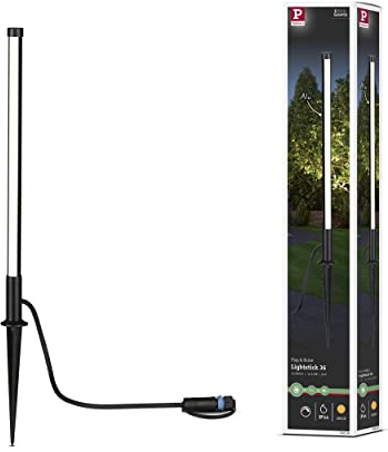 Paulmann 94530 Plug & Shine LED utomhusbelysning Pollare IP65 inkl. 1x5,5 W dimbar antracit Trädgårdsbelysning Aluminium, plast 3000 K