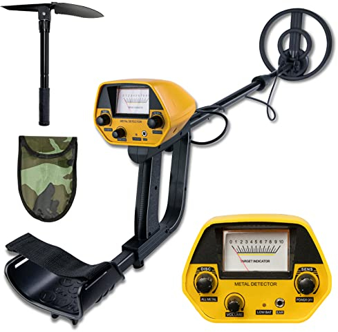 Voilamart Metal Detector Waterproof for Adults and Kids, Bounty Hunter Gold Digger Metal Detector with High Accuracy Adjustable Pointer Display, for Detecting Coin, Beach Treasures