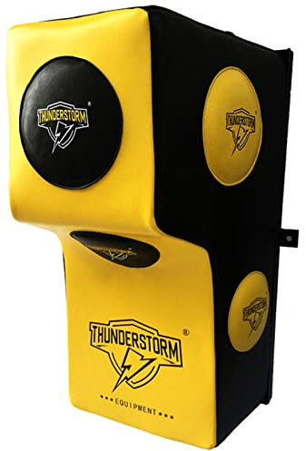 Mikrofaser-Leder-Wand-Schlagpolster, Boxsack, Zielbox-Ausrüstung, Wandhalterung, Oppercut-Boxtasche, schweres Boxen, MMA Muay Thai, Kickboxen, Training, Boxen (gelb)