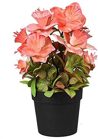 Künstliche Blumen Künstliche Geranie Blumen Pflanze Kunstpflanzen Kunstblume mit Topf