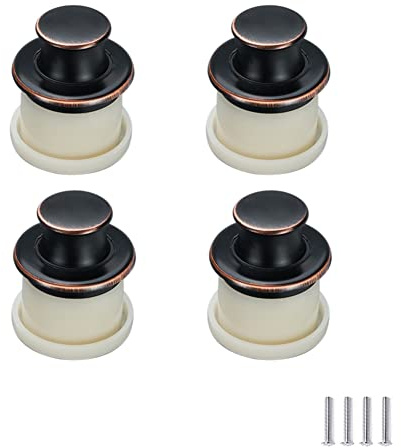 SYDARSYN 4 Stück Schubladengriffe mit Druckknopf Push Button Catch Door Lock Möbelschloss Türschrank Pull Lock für Wohnwagen Wohnmobil Bootsknopf Yachten Caravan Einzelloch