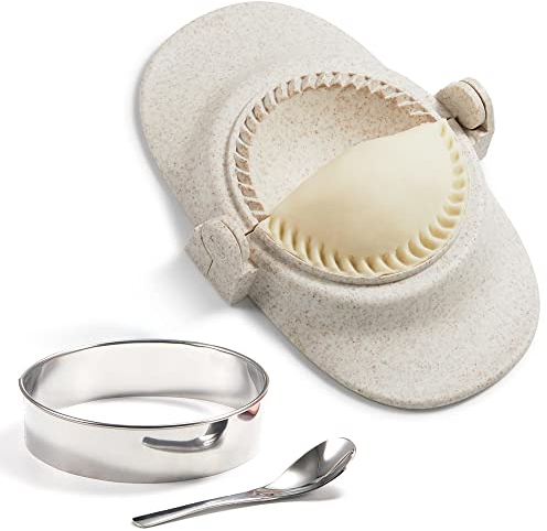 MUMSUNG Empanada Maker Press, 6 Inch Dumpling Maker Set with Dough Cutter, Mold Set for Pierogi, Pastelitos, Calzone, Turnovers, Chinese Dumpling