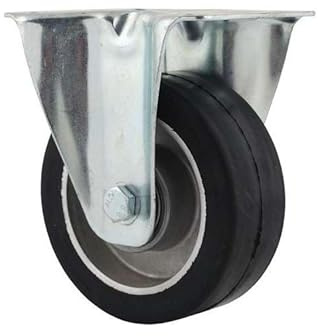 WIKO Schwerlastrollen 80 mm Transportrollen - Lenkrollen mit Bremse - Aluminium Gummirollen Set bis 120 kg pro Rad - Bockrollen (Bockrolle)