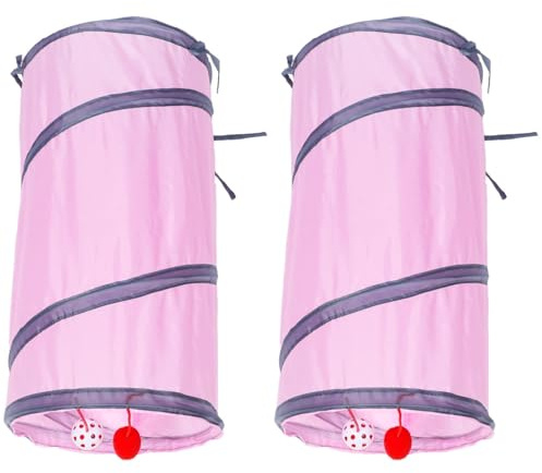 minkissy Tunnel pour Chat 19.69X19.69X9.84 Pouces Lit Tunnel Confortable Jouet Interactif Intérieur pour Chats Lapins Hamsters Petits Animaux