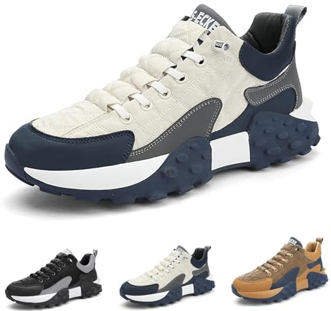 Sneaker Ortopedica Comfort da Uomo 2024, Scarpe Ortopediche Slip-on, Softsfeel da Passeggio per Alleviare Il Dolore ai Piedi (Color: White, Size: 44)