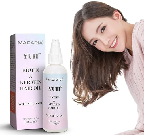 Yuii Hårolja med Biotin, Örter & Keratin – Ren Behandling för Hårväxt, Spray för Kvinnor & Män – Bästa Oljan för Hårväxt, Styrka och Näring