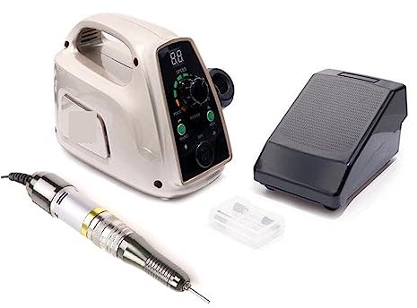 RUHEN Lima de uñas eléctrica, Taladro de uñas eléctrico, Herramientas de manicura de Amoladora de uñas de 35000 RPM, Taladro de pedicura, Fresadora de uñas Profesional