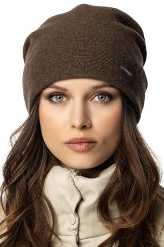 VIVISENCE Damen Beanie Mütze Winter Aus Warmem Wollgarn Klassische Herbst Wintermütze Gemütlich Mit Perfekter Passform DREI Falten Am Rücken Innenfutter Extra Komfort Modell 7085