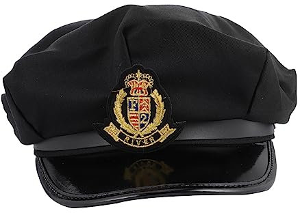 VALICLUD Octagonal Sailors Hat Für Cosplay Und Outdoor-events Kapitänsmütze Mit Goldenen Ähren Geeignet Für Halloween Und Nautische Themenpartys Langlebig Und Anpassbar Für