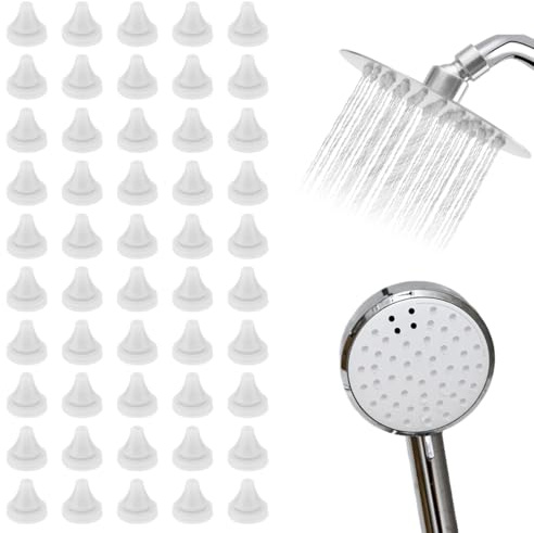 EORPAVU Einbauduschköpfe 50er-Pack Duschdüsen-Ersatzteile Duschkopf-Silikondüse für Duschloch (Grau)