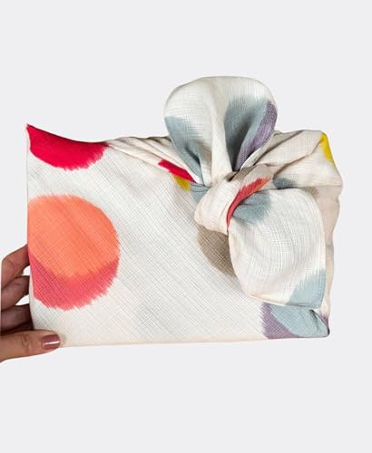 Papeterre Furoshiki Geschenktuch – 100% Bio-Baumwolle – Nachhaltige Zero-Waste Geschenkverpackung – Wiederverwendbares japanisches Tuch 70×70 cm – Geschenkpapier Alternative