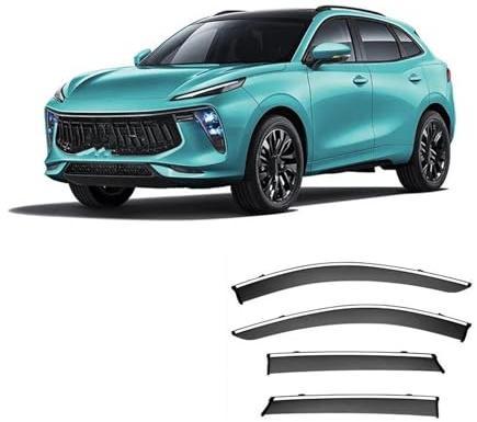 SQOFHA Auto Windabweiser Für Ford Für T5 Für EVO Für MK1 2020 2021 2022 2023 Donnerfenster Sonnenblende Baldachin Seitenfenster Regen Sonnenblende Windabweiser Regenschutz