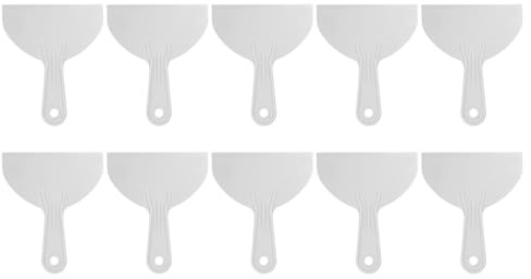 sourcing map Spachtelschaber, 15 cm breit, 1,7 mm dünn, flexibel, Kunststoff, Spachtelmesser zum Tapen, Trockenbau, Verteilen, Malen, Wandkratzen, Grau, 10 Stück