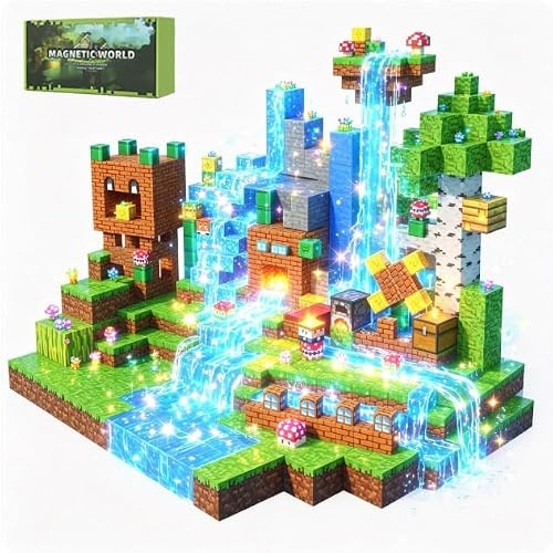 MEESHEEP 128PCS Magnetic Blocks, Magnetic Building Blocks for Boys Girls Age 3 4 5 6 7 8 Years Old, Montessori Toys Gifts for Kids: Inspiring Creativity, Imagination & Confidence